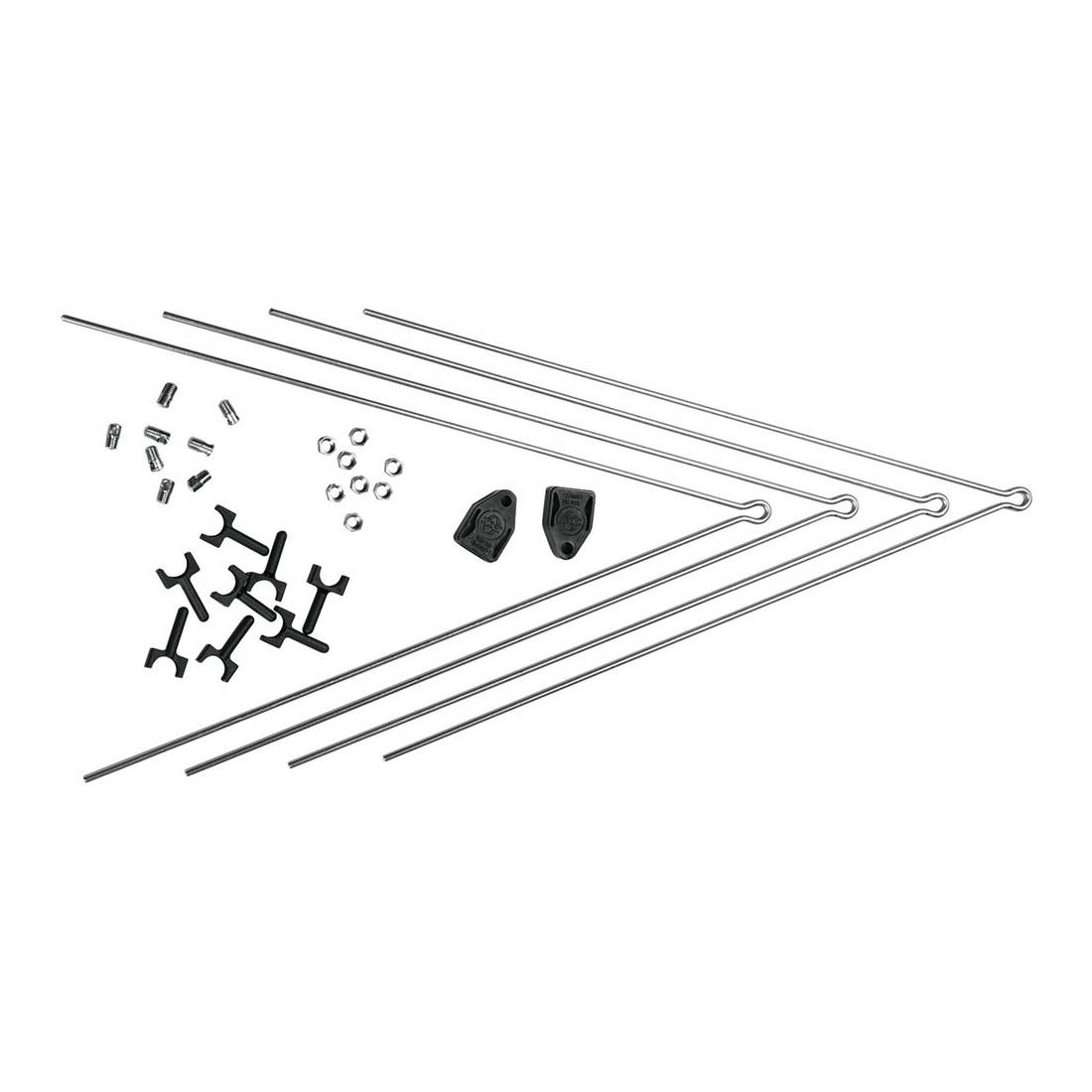 SKS 8355-10184 V-Strebenpaar SECU Chromopl. VR+HR für Kunststoffbleche 10184, silber (1 Set)