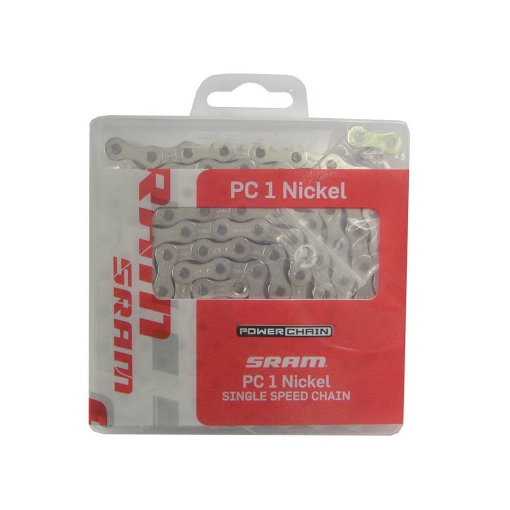 SRAM 68.2793.114.205 Kette PC 1 Nickel, 114 Glieder, 1/2 x 1/8, silber