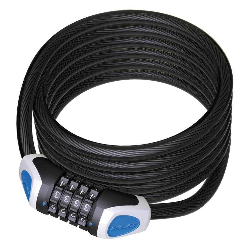 XLC Zahlenspiralkabelschloss RonaldBiggs Ø 10mm/1850mm, schwarz