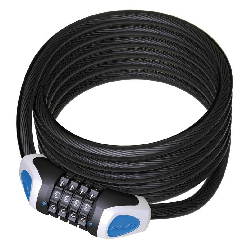 XLC Zahlenspiralkabelschloss RonaldBiggs Ø 10mm/1850mm, schwarz
