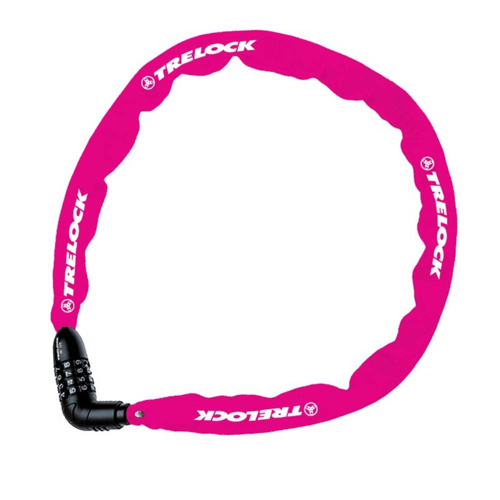 Trelock 8004389 Kettenschloss Kombi 60cm, Ø 4mm BC 115/60/4, ohne Halter, pink
