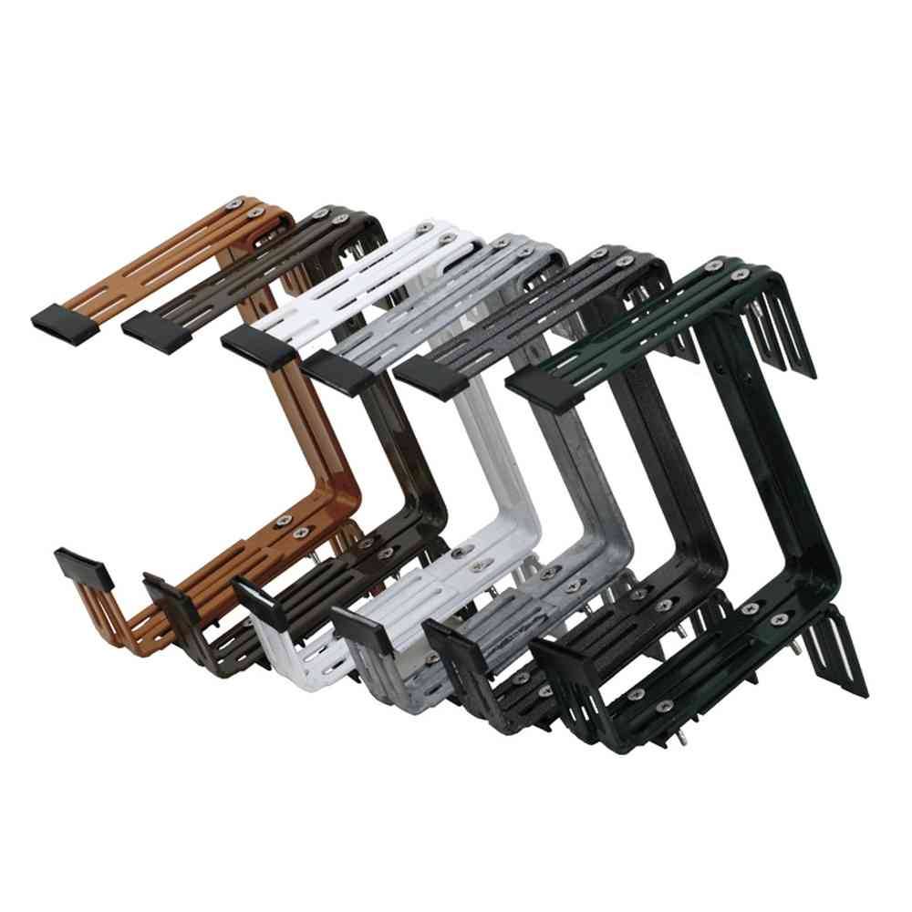 Siena Garden 678241 Gigant Blumenkastenhalter für Mauer & Geländerbreiten von 4-14 cm, weiß (1 Paar)