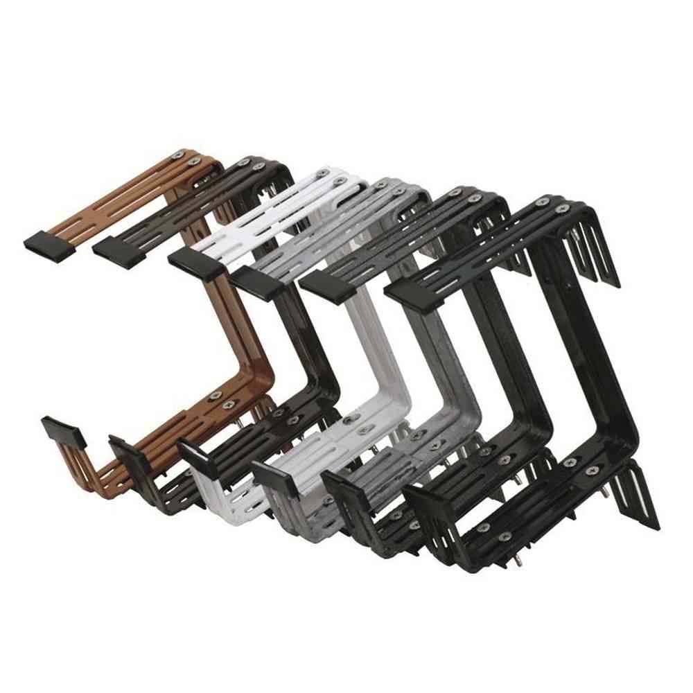 Siena Garden 897694 Gigant Blumenkastenhalter für Mauer & Geländerbreiten von 3-14 cm, weiß (1 Paar)