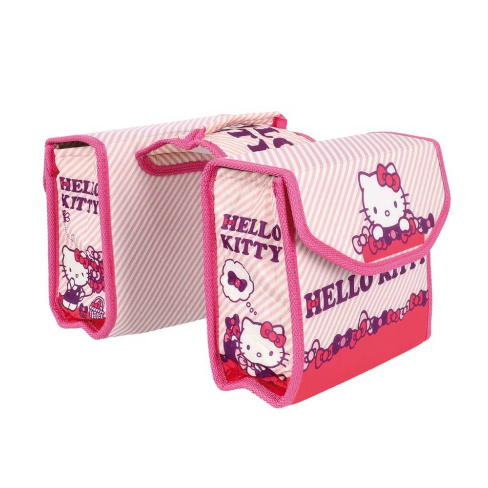 Bike Fashion 816088 Doppelpacktasche "Hello Kitty", B 230 x H 200 x T 80 mm, mit Motiv, pink
