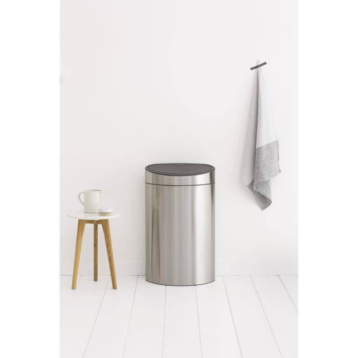 BRABANTIA Touch Bin Abfallbehälter - Mattstahl - 40L