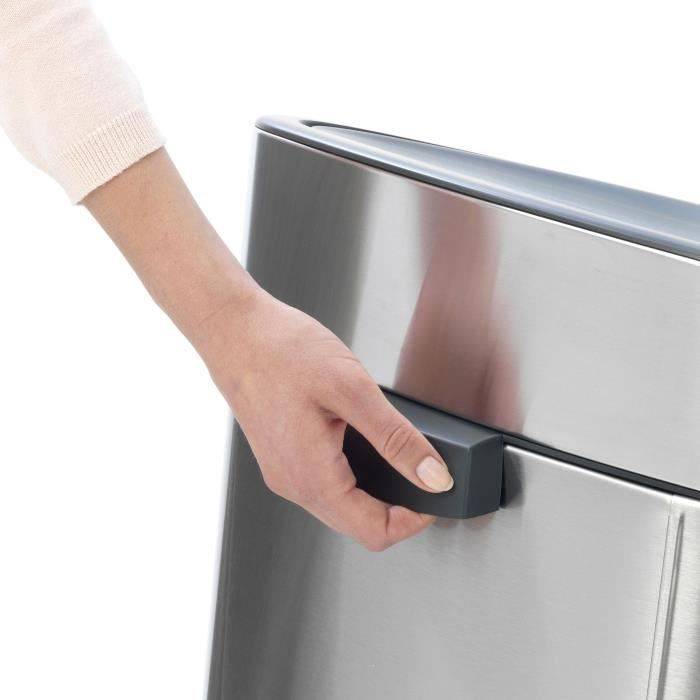 BRABANTIA Touch Bin Abfallbehälter - Mattstahl - 40L