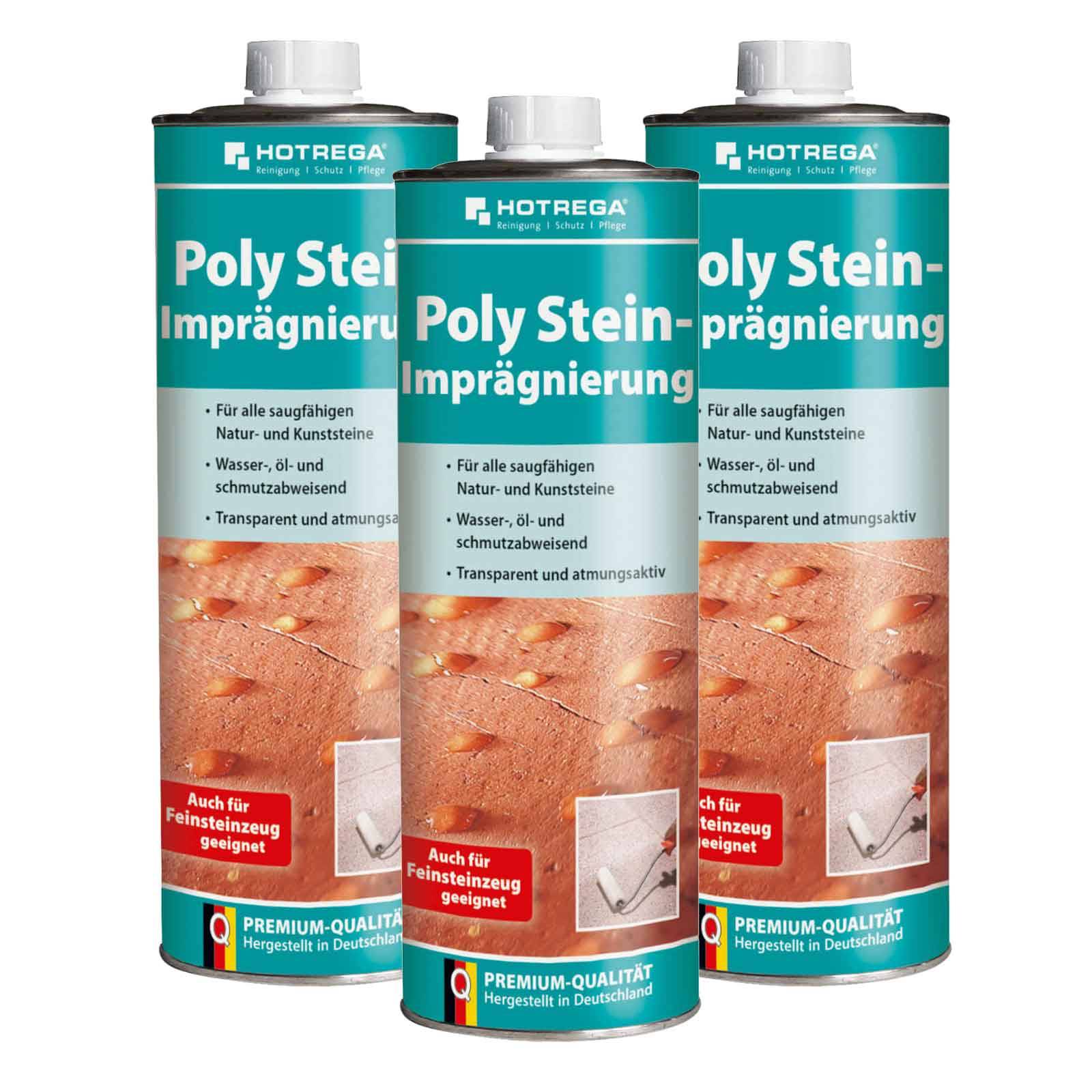 HOTREGA Poly Stein Imprägnierung 1L Sets - Menge:3