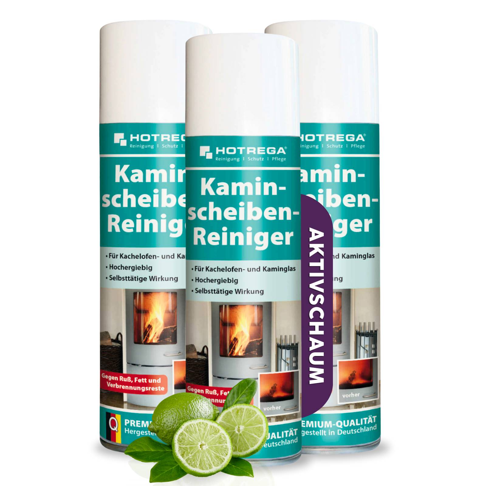 HOTREGA Kaminscheiben Reiniger Sets - Menge:3