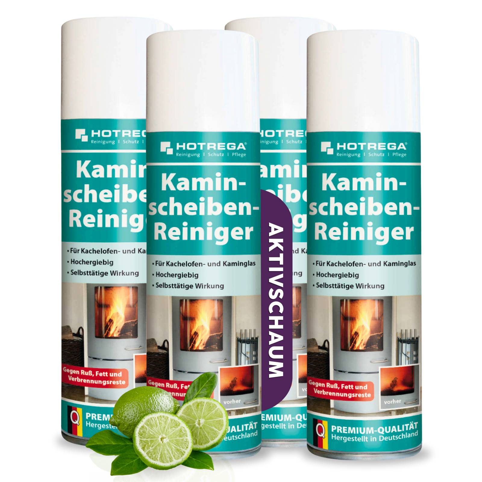 HOTREGA Kaminscheiben Reiniger Sets - Menge:4