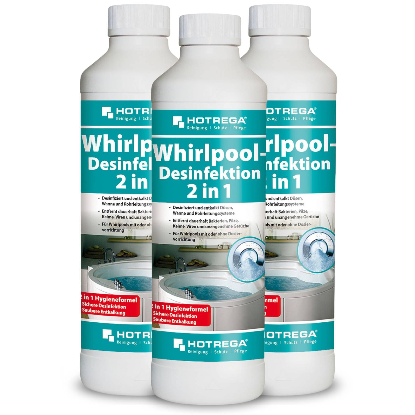 HOTREGA Whirlpool Desinfektion 2in1 Konzentrat Sets - Menge:3