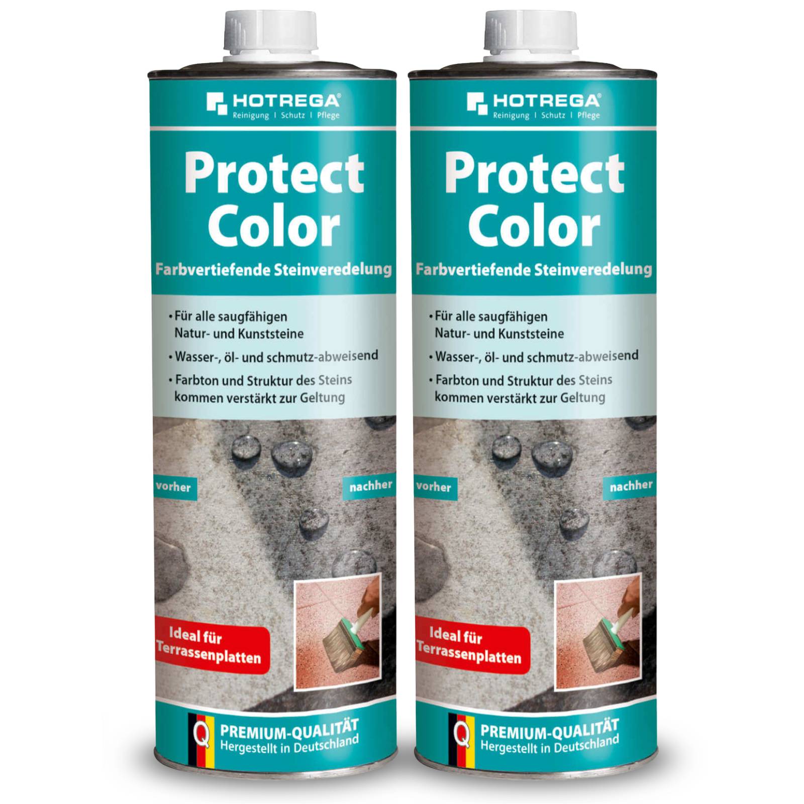 HOTREGA Steinimprägnierung Protect Color farbvertiefend 1L Sets - Menge:2
