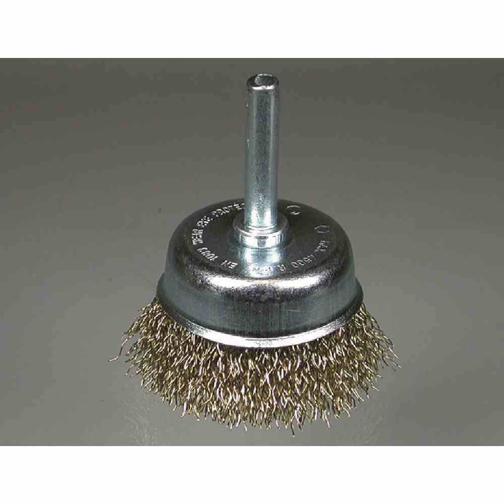 Ironside 243-027/600041 Topfbürste verm50mm 0,3mm gewellt, 6mm-Schaft, silber