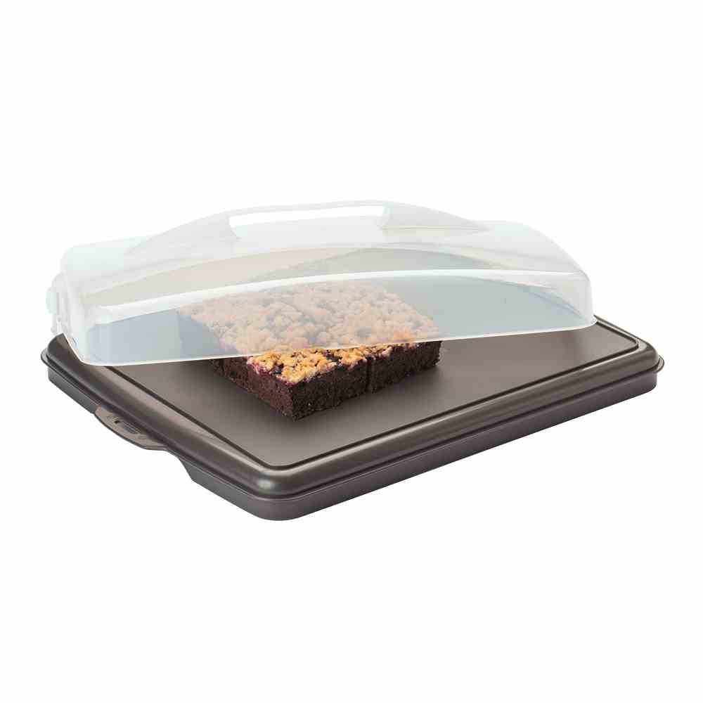 alpfa Blechkuchen-Safe MAXI 50x38x9cm, anthrazit/transparent