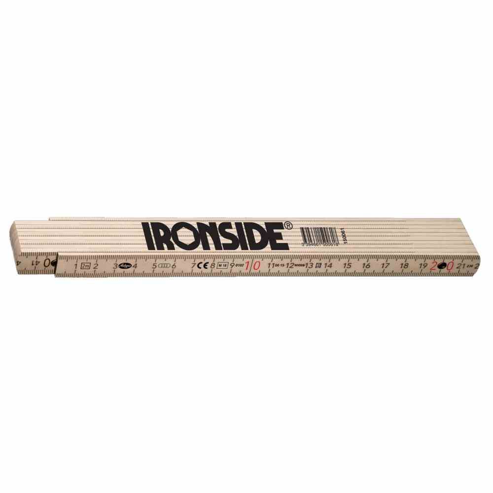 Ironside 150-061 Holz-Gliedermaßstab 2m, natur