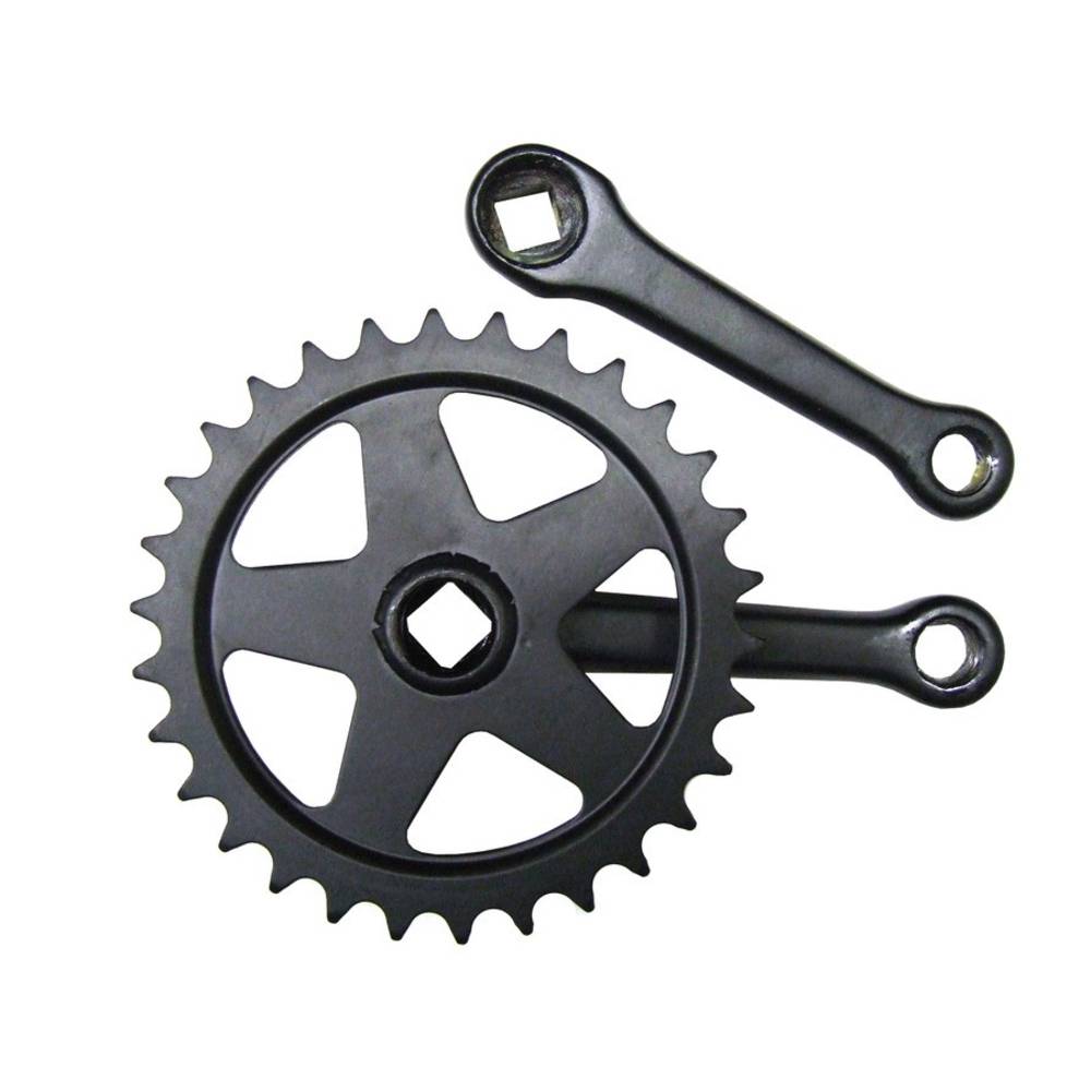 Kettenradgarnitur, Stahl, 100mm, 30 Zähne, 4-Kant, schwarz (1 Set)