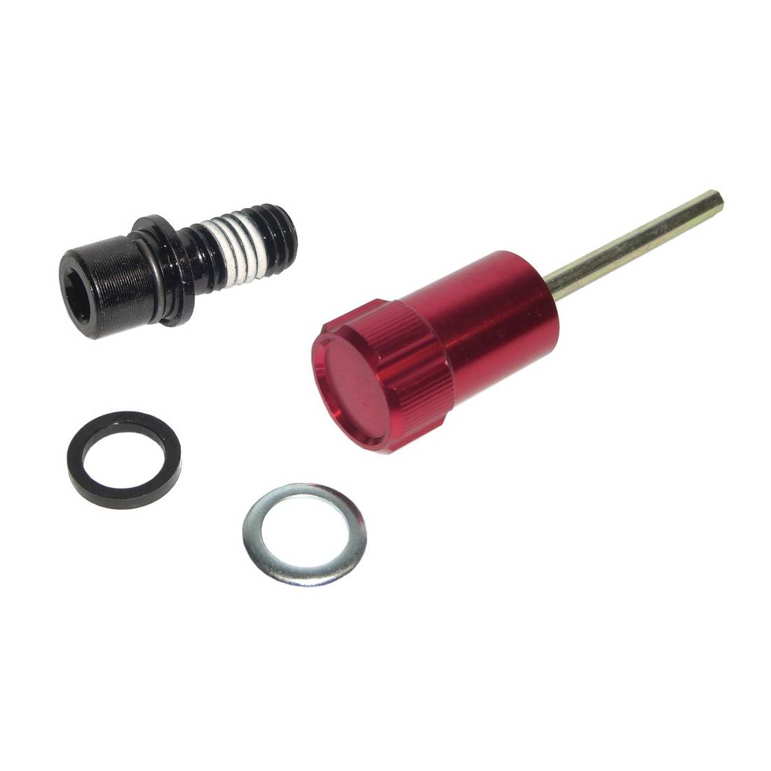 RockShox 11.4310.645.000 Rebound Adjuster Knob/Bolt Kit Aluminum Red Short, rot/schwarz (1 Set)
