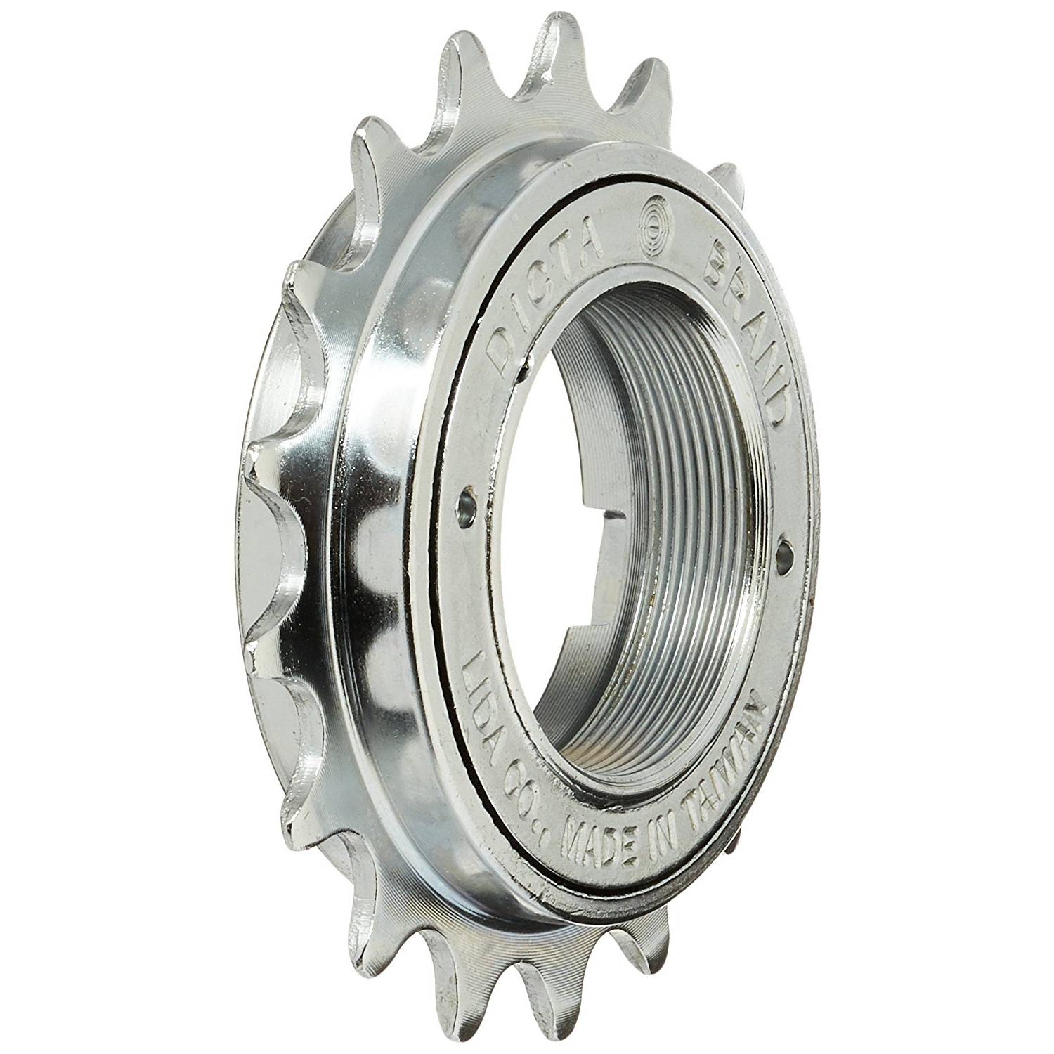 Freilauf-Schraubzahnkranz 1/2 x 3/32 Single Speed 16 Zähne, silber