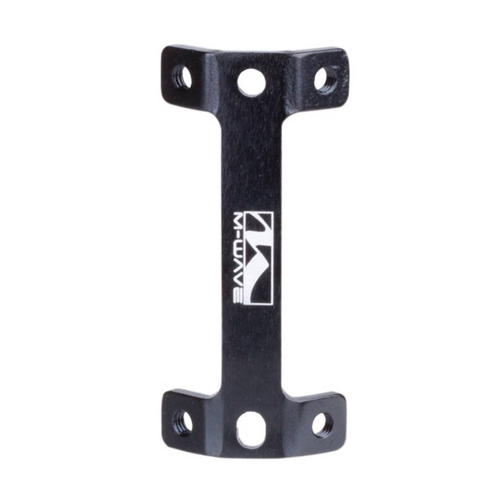 M-Wave 340015 Flaschenhalter-Adapter Alu zur Befestigung von 2 Flaschenhaltern, schwarz