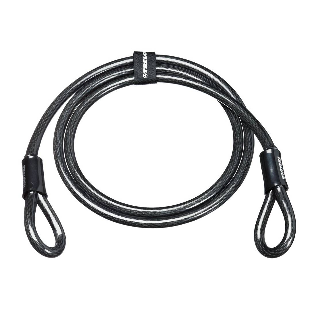 Trelock 8002155 Schlaufenkabel 2 Schlaufen Ø12mm ZS 180/180/12, 180 cm, schwarz (1 Stück)