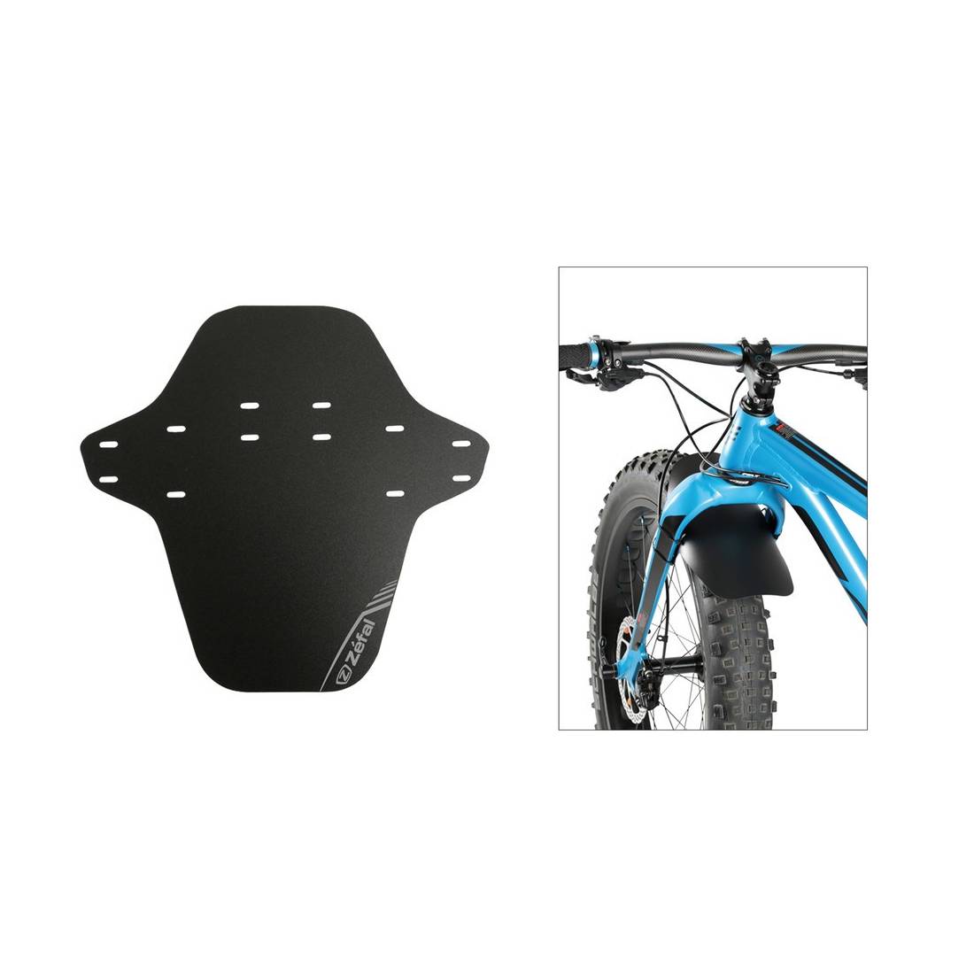 Zéfal 2553 Vorderrad-Spritzschutz "Deflector Lite XL", 286 x 300 mm, schwarz