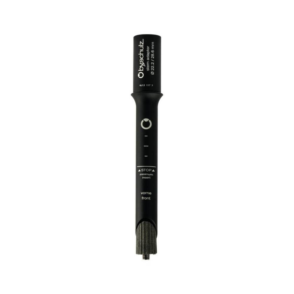 by.schulz 10389 Vorbau Adapter A-Head Alu, Gewindegabel 1 1/8", Gabel innen: ø 25,4 mm, schwarz