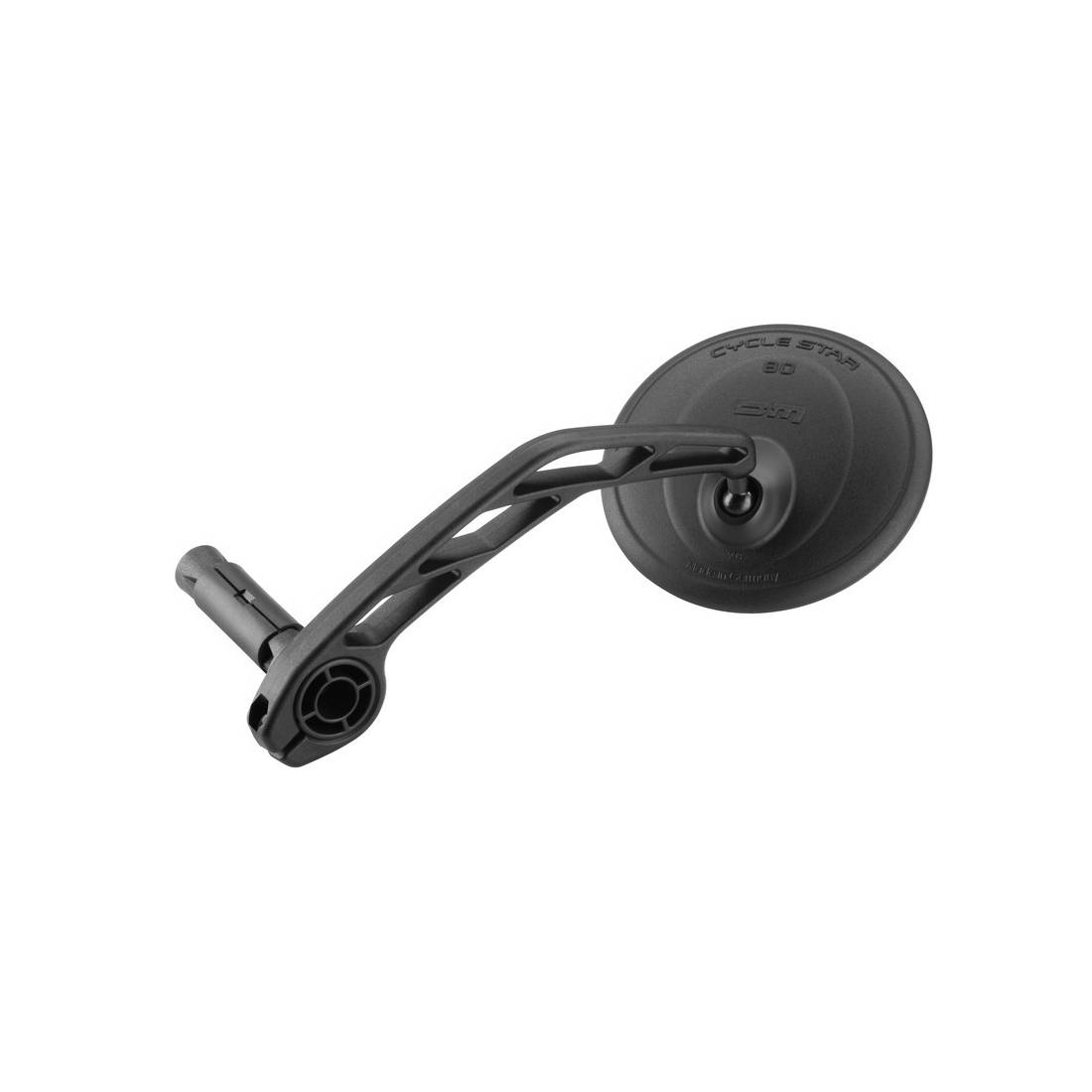 Busch & Müller 903/6A Fahrradspiegel Cycle Star Ø80mm mit Innenlenker-Adapter, schwarz