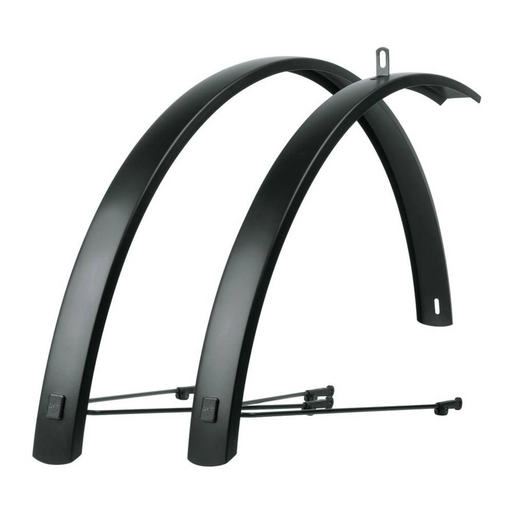 SKS Trekkingbleche 28" EDGE AL 56 56mm, Aluminium, schwarz, 2-teilig (1 Set)