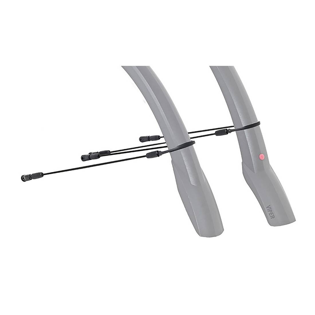 Hebie Strebensatz curVIP 55 für Viper S Steckblech-Set, 0799 55E, schwarz (1 Set)