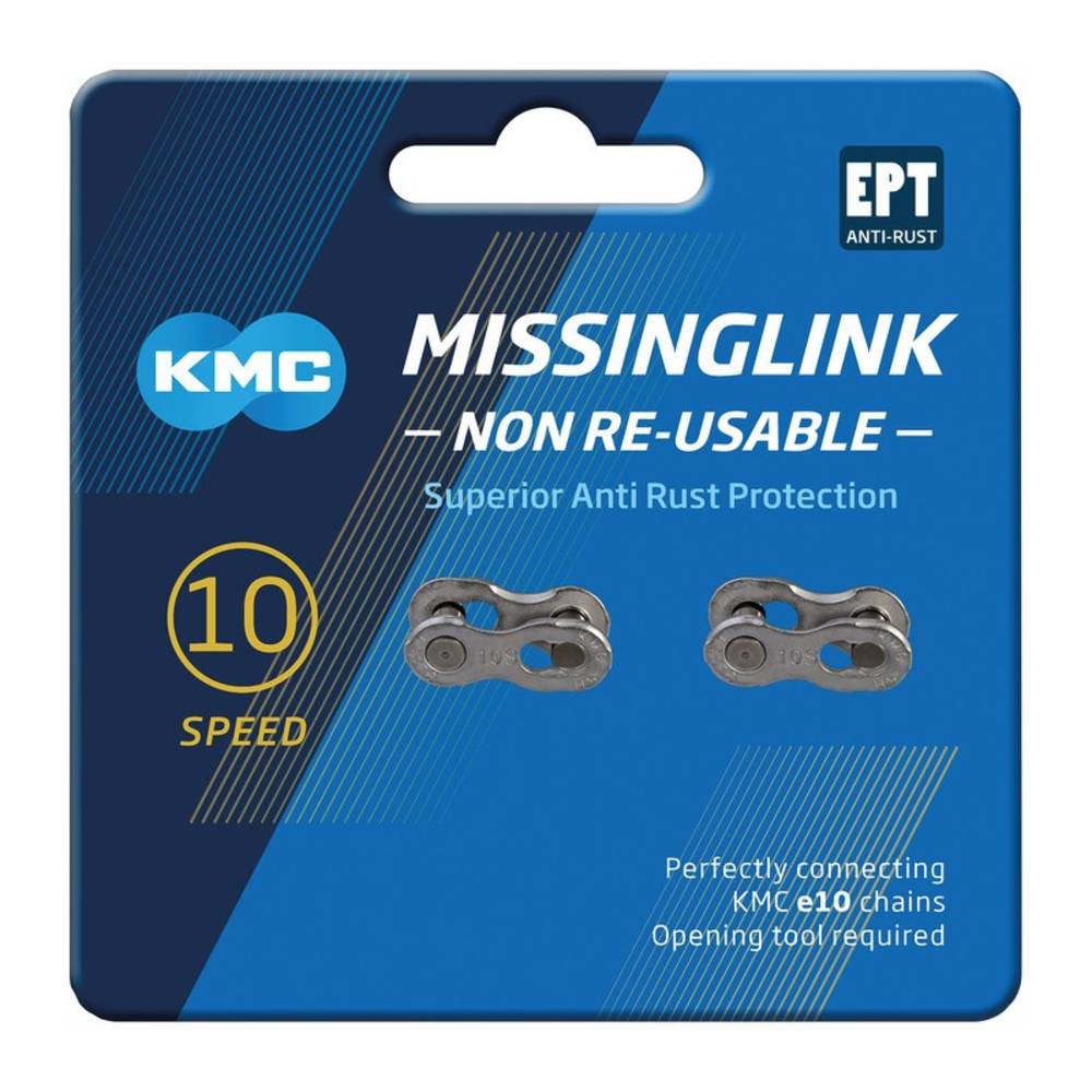 KMC Missinglink 1/2x11/128" 10NR EPT, für Ketten 10-fach, silber (2er Pack)