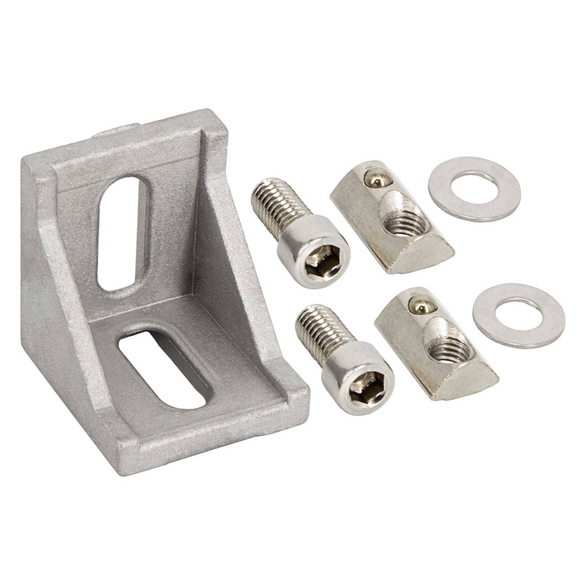 SCHMIDT systemprofile Eckwinkel Nut 8 39x39x35mm Alu Profil Winkel-Verbinder Eckverbinder 40x40 Aluprofil-Zubehör