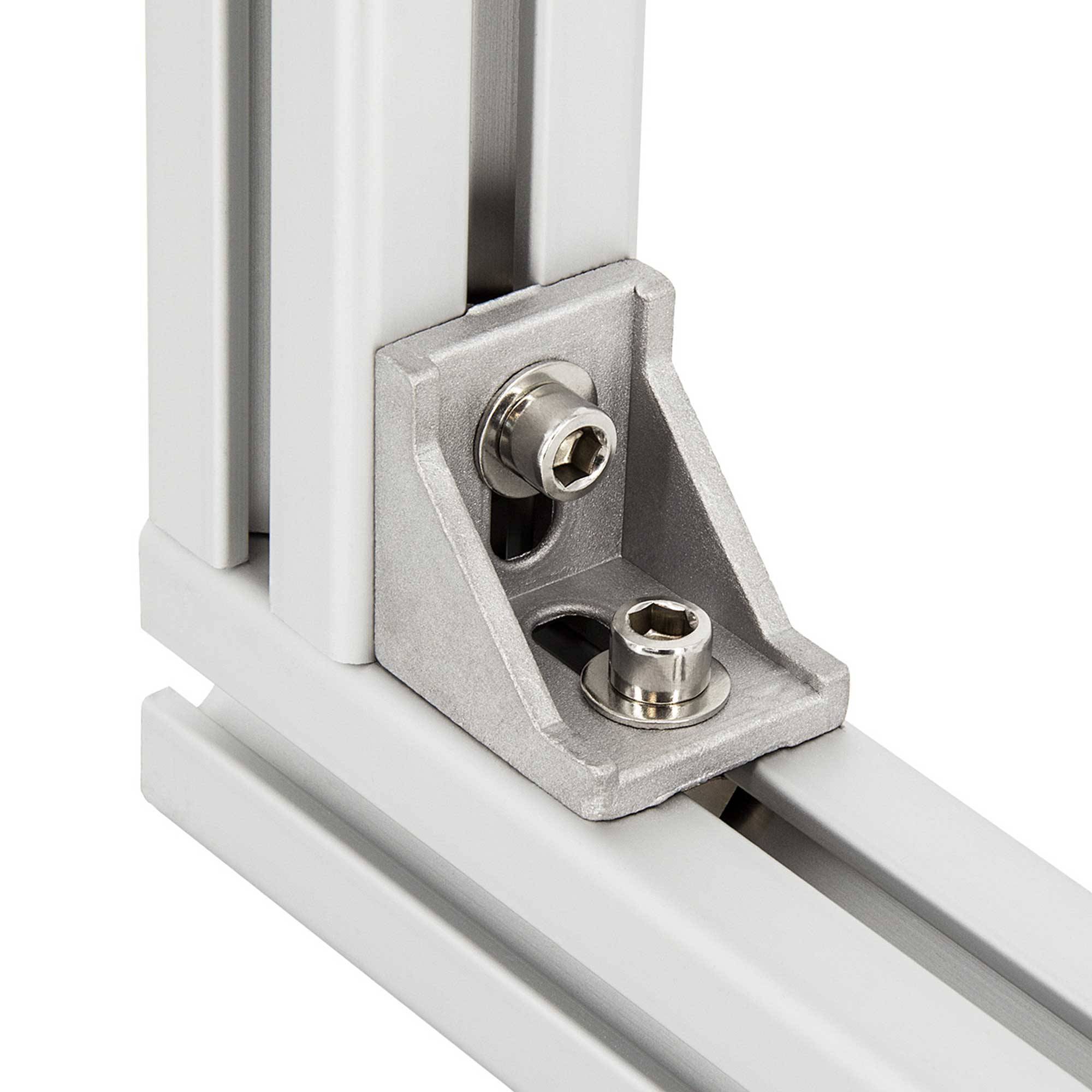 SCHMIDT systemprofile Eckwinkel Nut 8 39x39x35mm Alu Profil Winkel-Verbinder Eckverbinder 40x40 Aluprofil-Zubehör