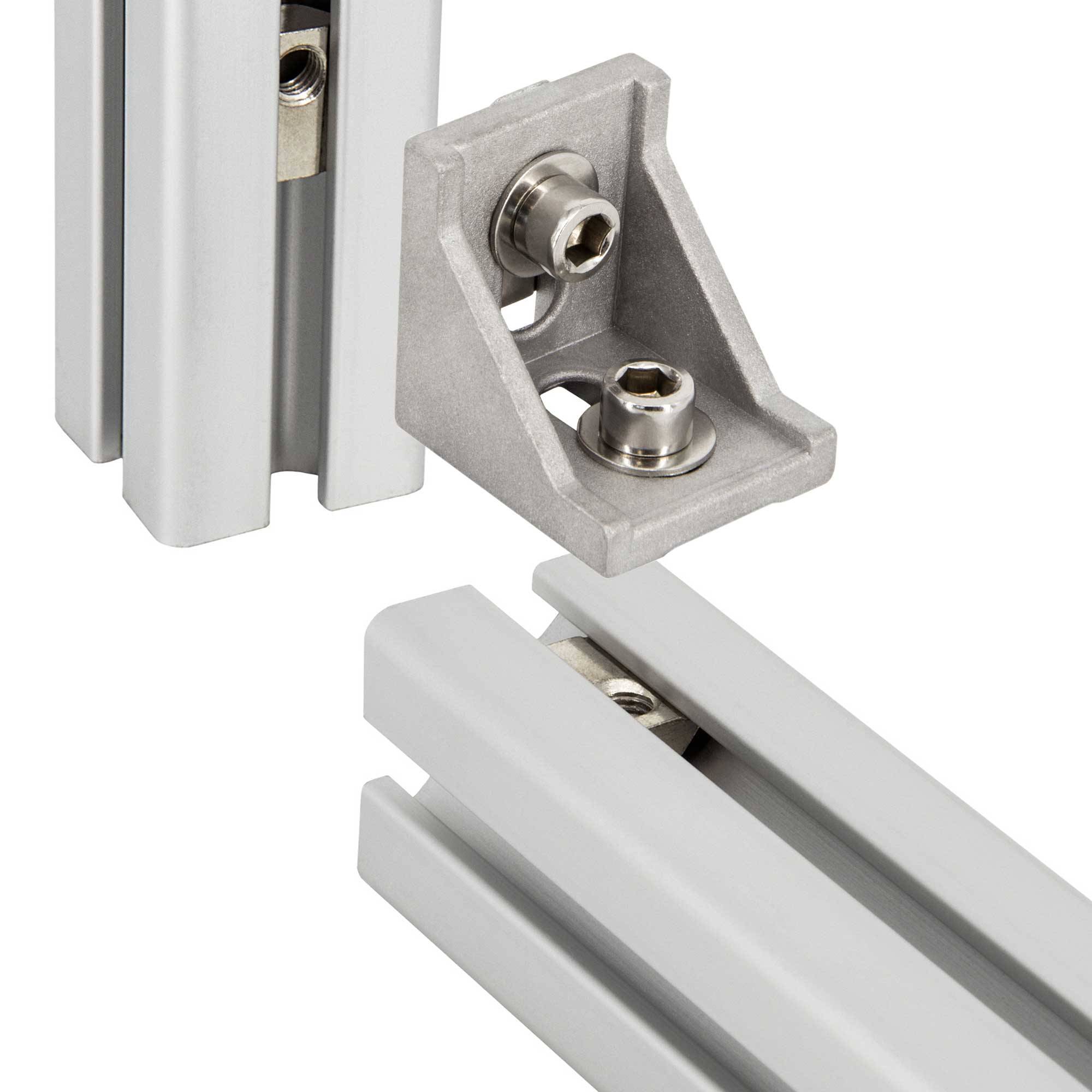 SCHMIDT systemprofile 10x Eckwinkel Nut 8 39x39x35mm Alu Profil Winkel-Verbinder Eckverbinder 40x40 Aluprofil-Zubehör