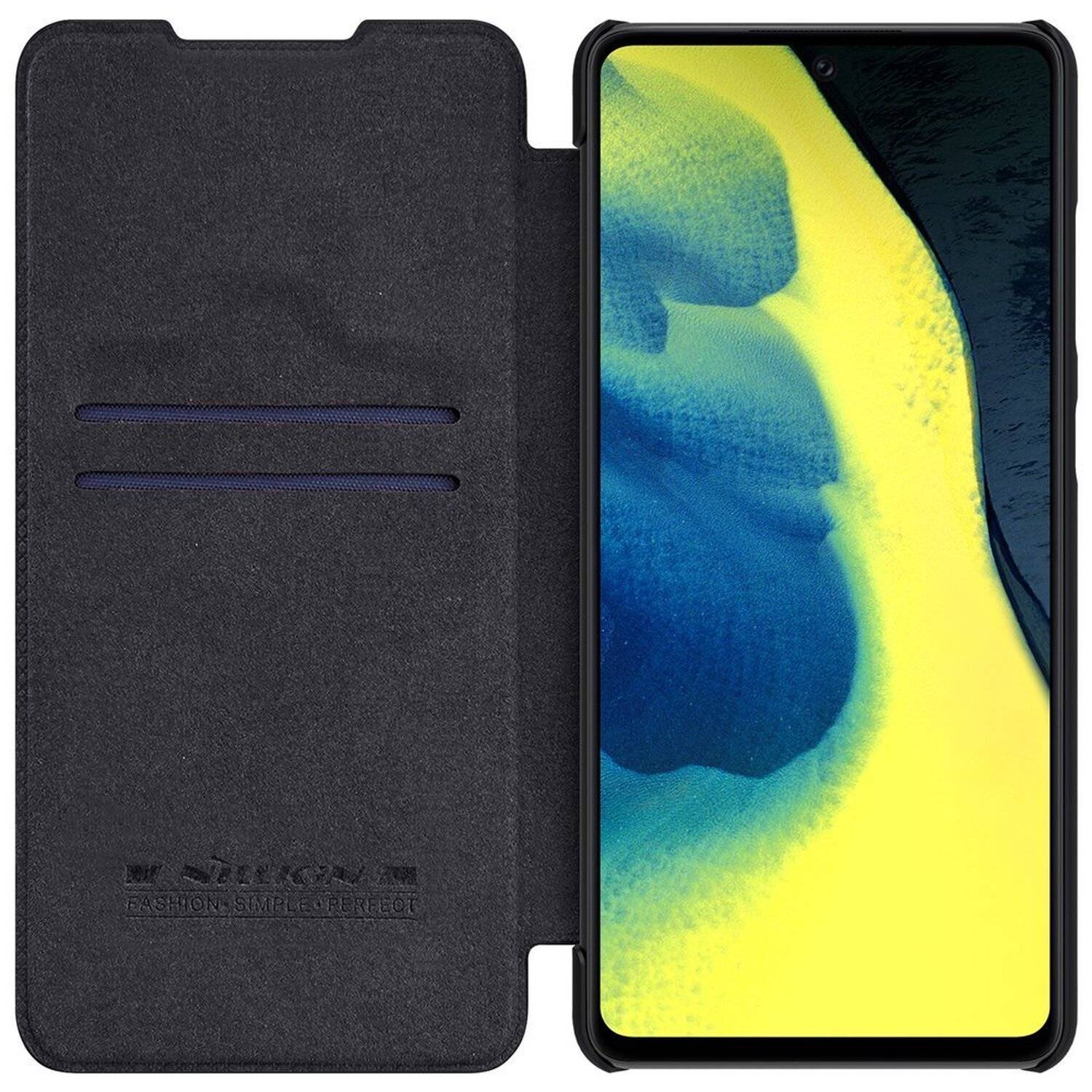 Nilkin Qin ECHT LEDER Flip Klapp Handytasche Handyhülle Buch Tasche kompatibel mit Xiaomi Redmi Note 11 Pro Max