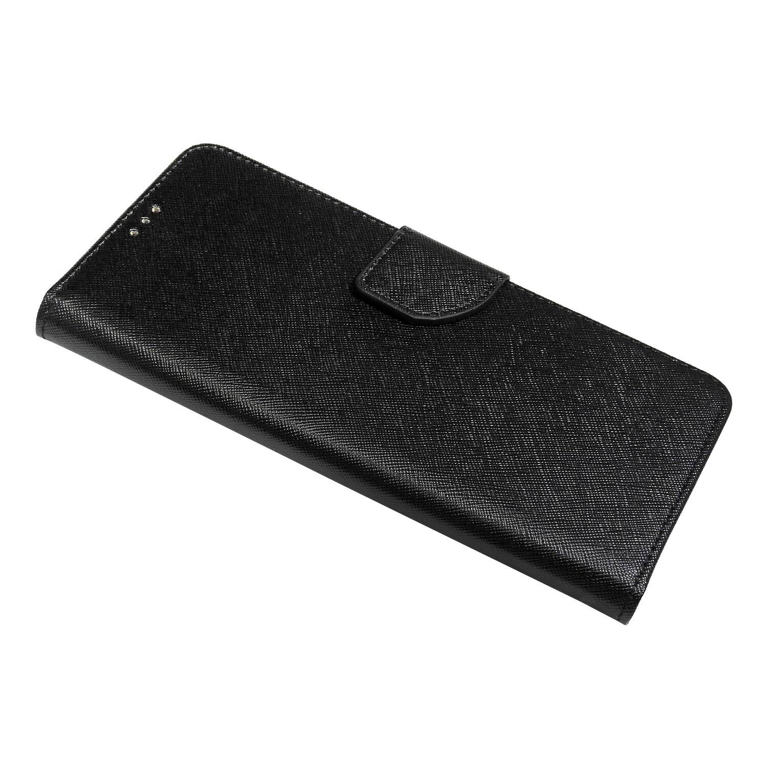 Buch Tasche "Fancy" für MOTOROLA MOTO G60S Handy Hülle Etui Schutzhülle mit Standfunktion, Kartenfach Schwarz