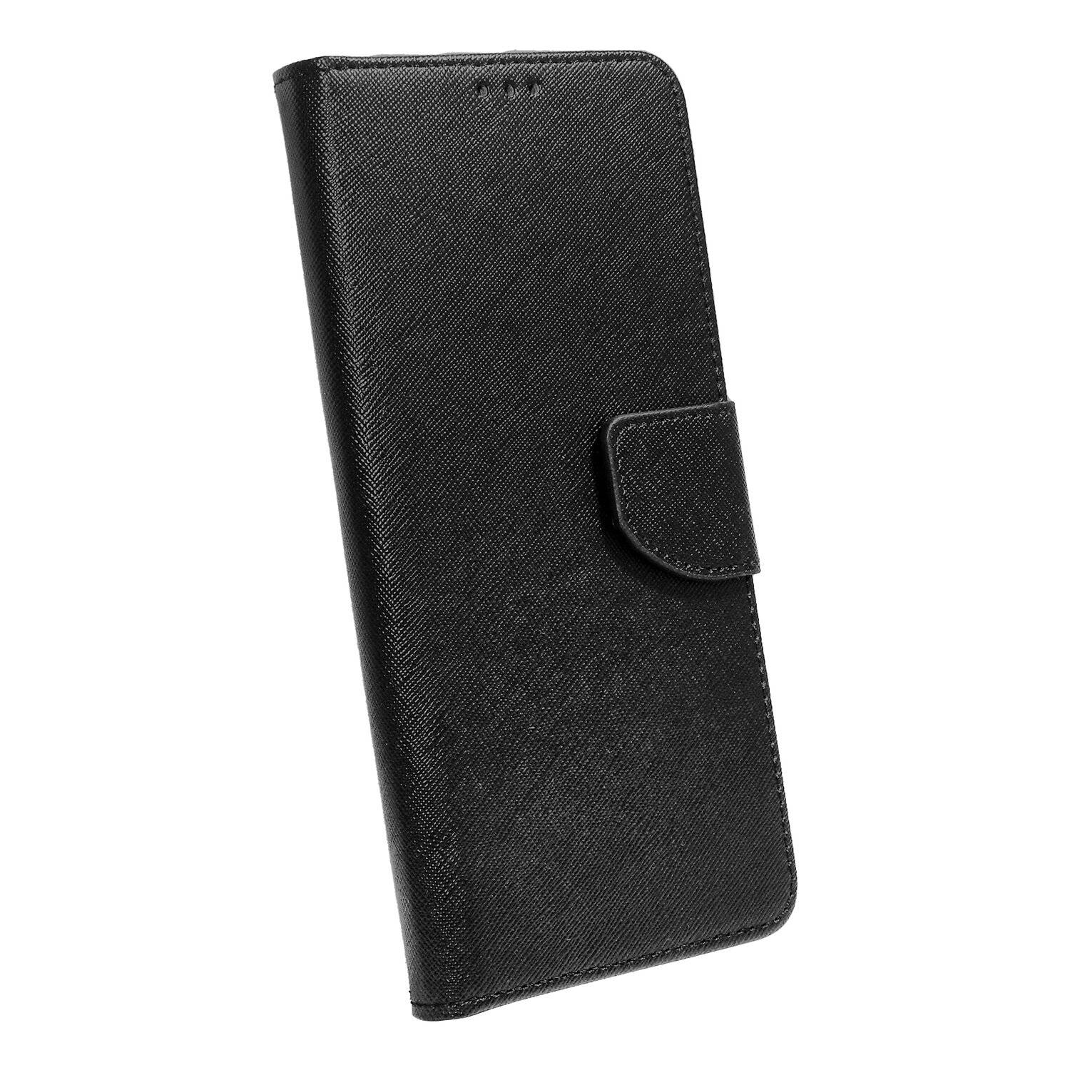 Buch Tasche "Fancy" für MOTOROLA MOTO G60S Handy Hülle Etui Schutzhülle mit Standfunktion, Kartenfach Schwarz