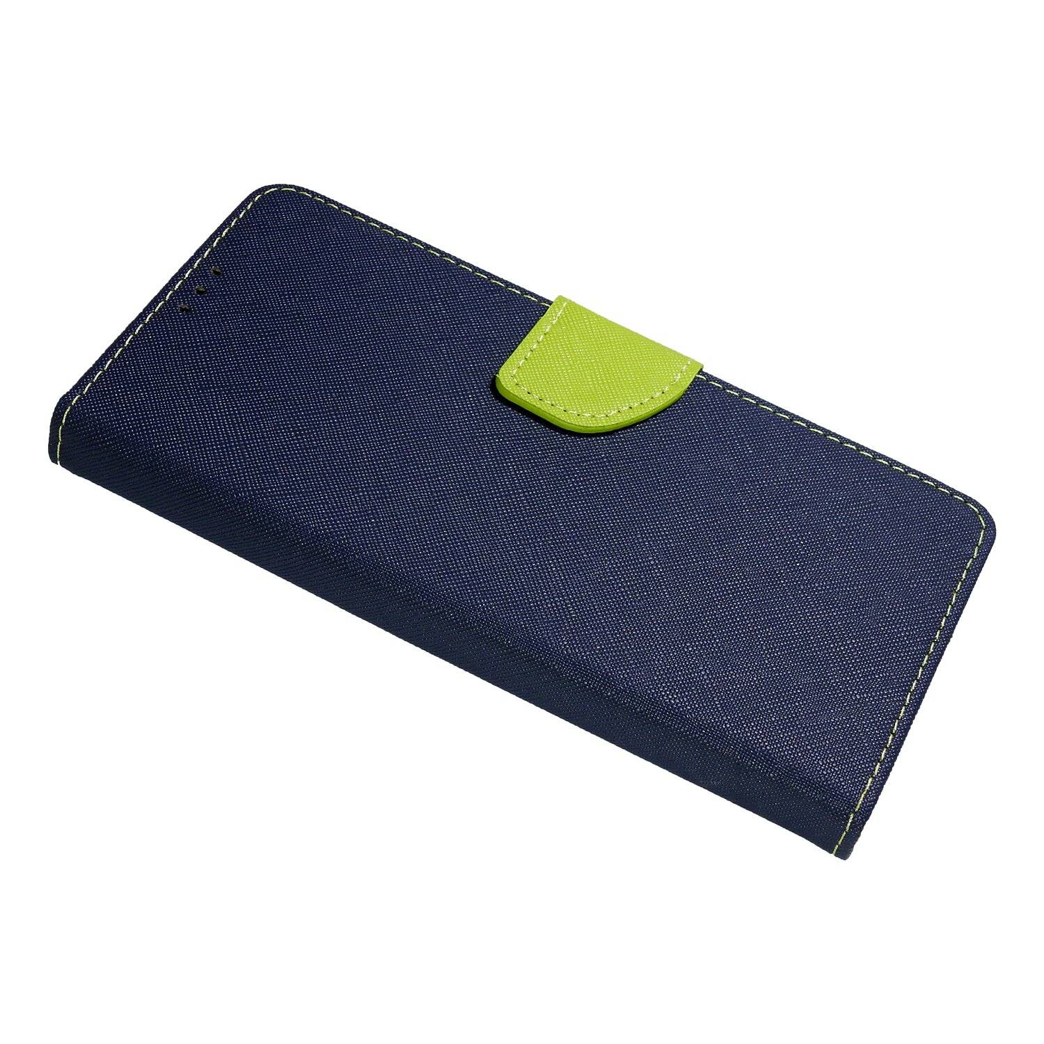 Buch Tasche "Fancy" für Motorola Moto G60S Handy Hülle Etui Schutzhülle mit Standfunktion, Kartenfach Blau-Grün