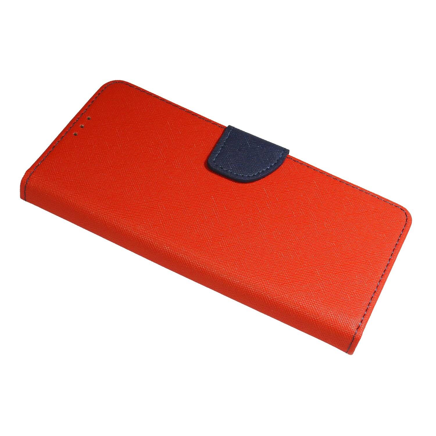 Buch Tasche "Fancy" für MOTOROLA MOTO G60S Handy Hülle Etui Schutzhülle mit Standfunktion, Kartenfach Rot-Blau