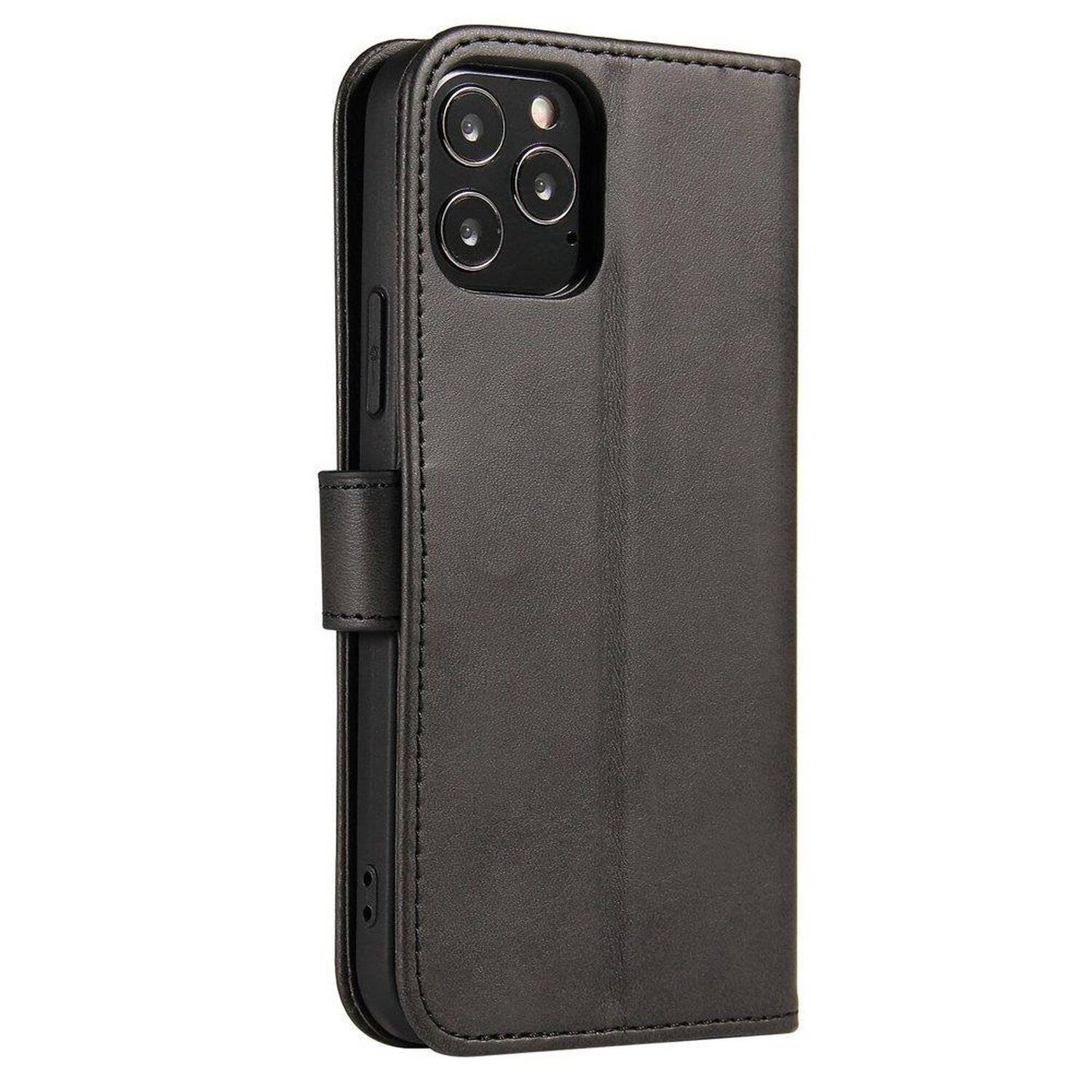 Premium Magnet Case Buch Tasche Schutzhülle aufklappbare Hülle Standfunktion Zubehör für Honor Magic3 Schwarz