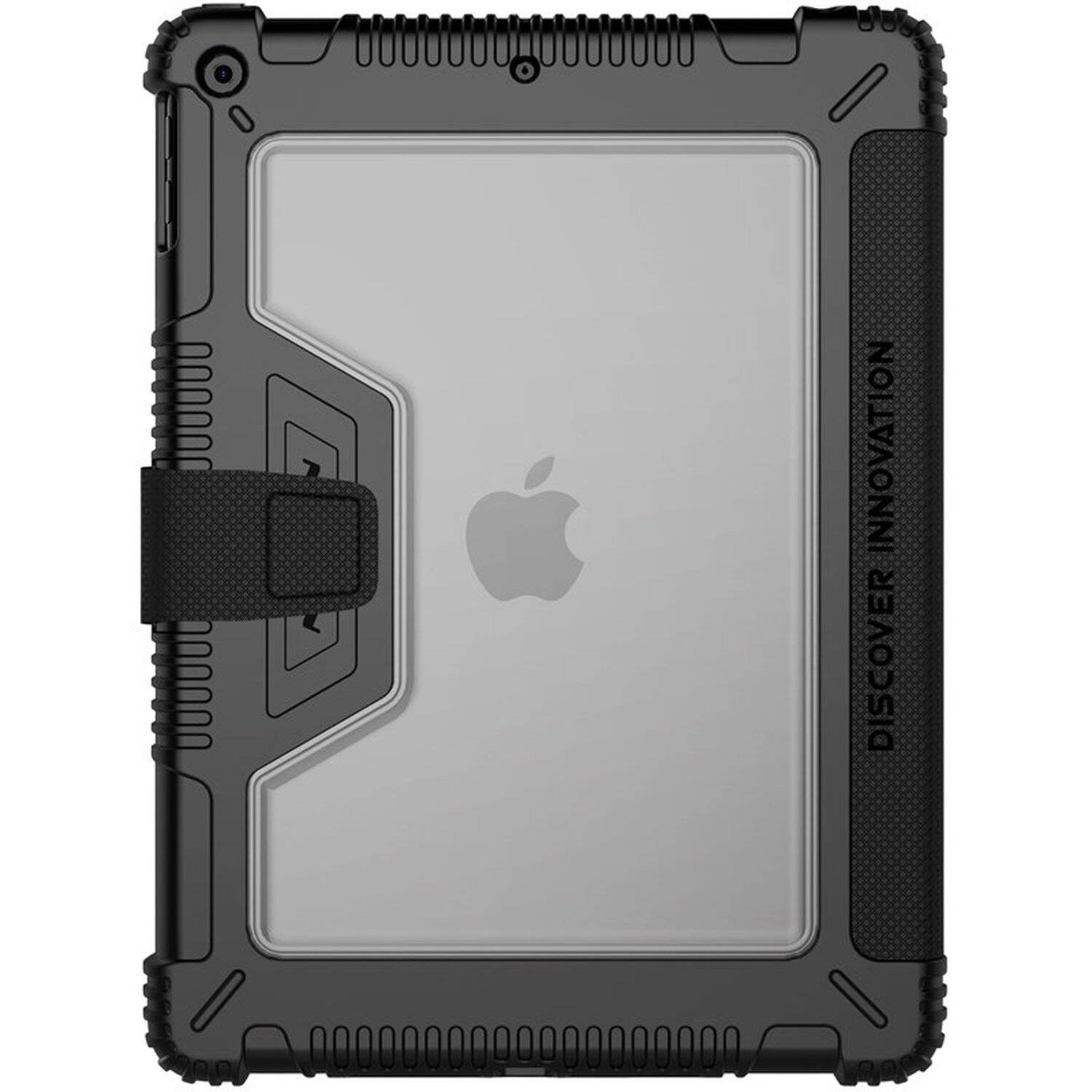 Nillkin Bumper Leather Case Pro GeSchutztes Smart Cover mit Kameratasche und Ständer für iPad 10.2" 2021 / 2020 / 2019
