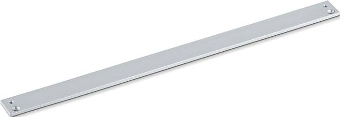 Eine metallische rechteckige Leiste, höchstwahrscheinlich aus Aluminium, diagonal positioniert.