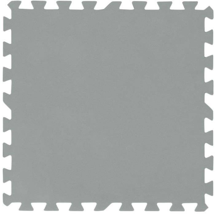 BESTWAY Pool-Bodenplanen grau, 9 Stück, 50 x 50 cm, 2,25 m² überdachte Fläche
