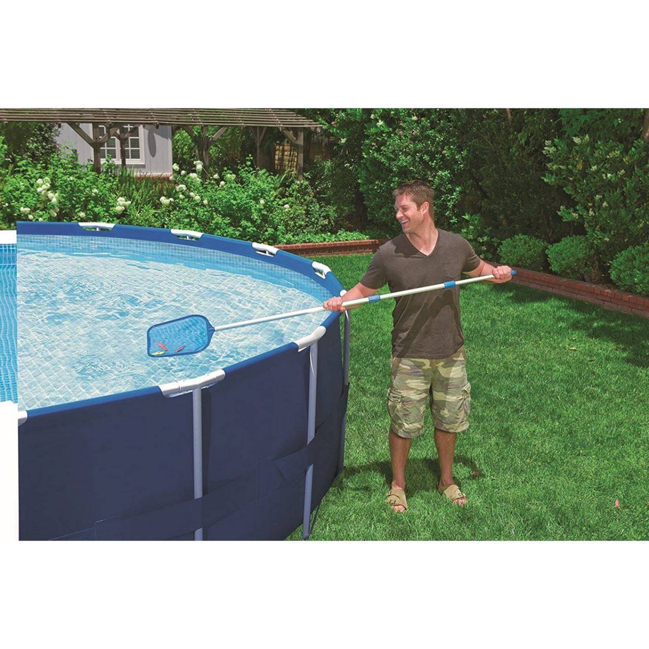 INTEX 28002 Pool-Reinigungsset mit Alu-Teleskopstange 239cm