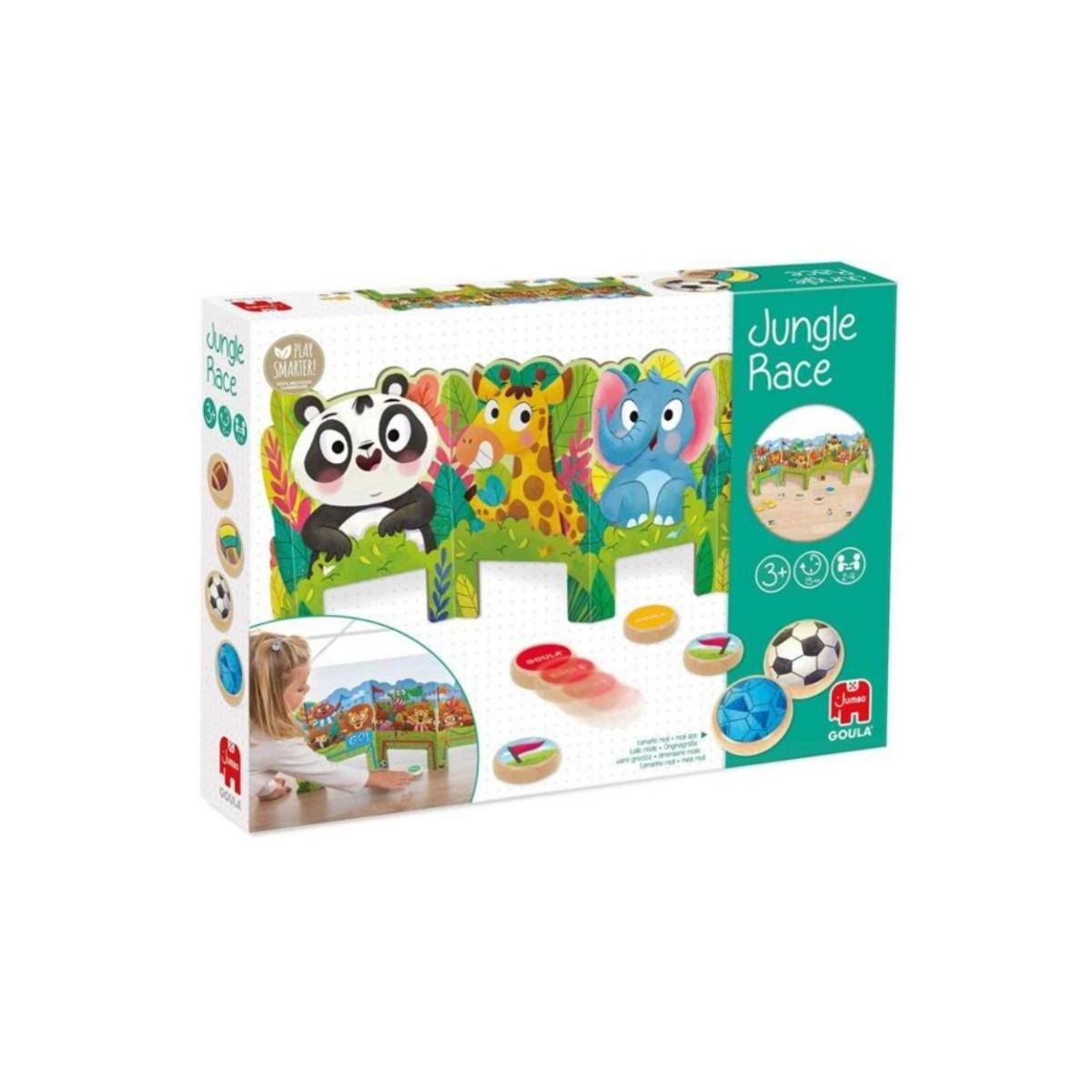 53472 - GOULA - Dschungelrennen, Kinderspiel, für 2-4 Spieler, ab 3 Jahren