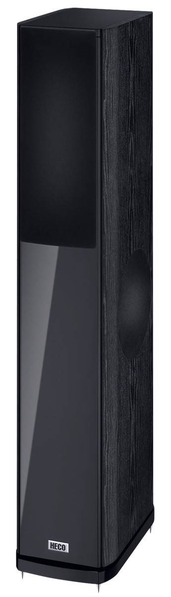 Heco Music Style 800, Standlautsprecher, 3 Wege Bassreflex mit Sidefire-Bass, Farbe: schwarz, 1 Paar Neu-Ware