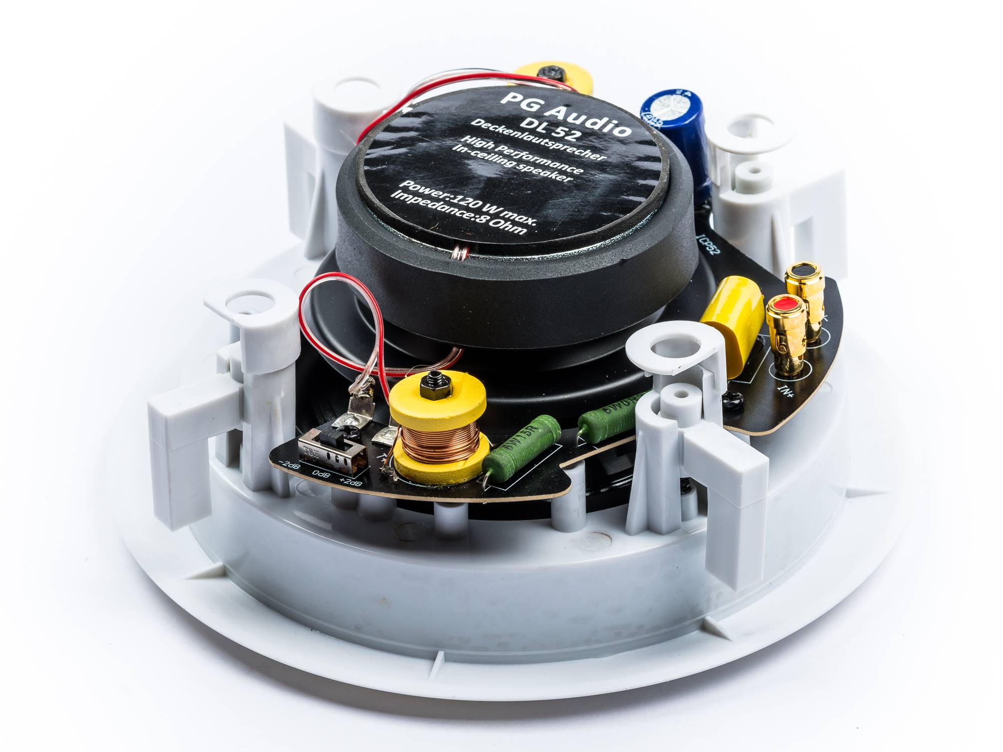 PG Audio DL 52, 2 Wege Decken-Einbaulautsprecher, 60/120 Watt max.weiß, Neu-Ware