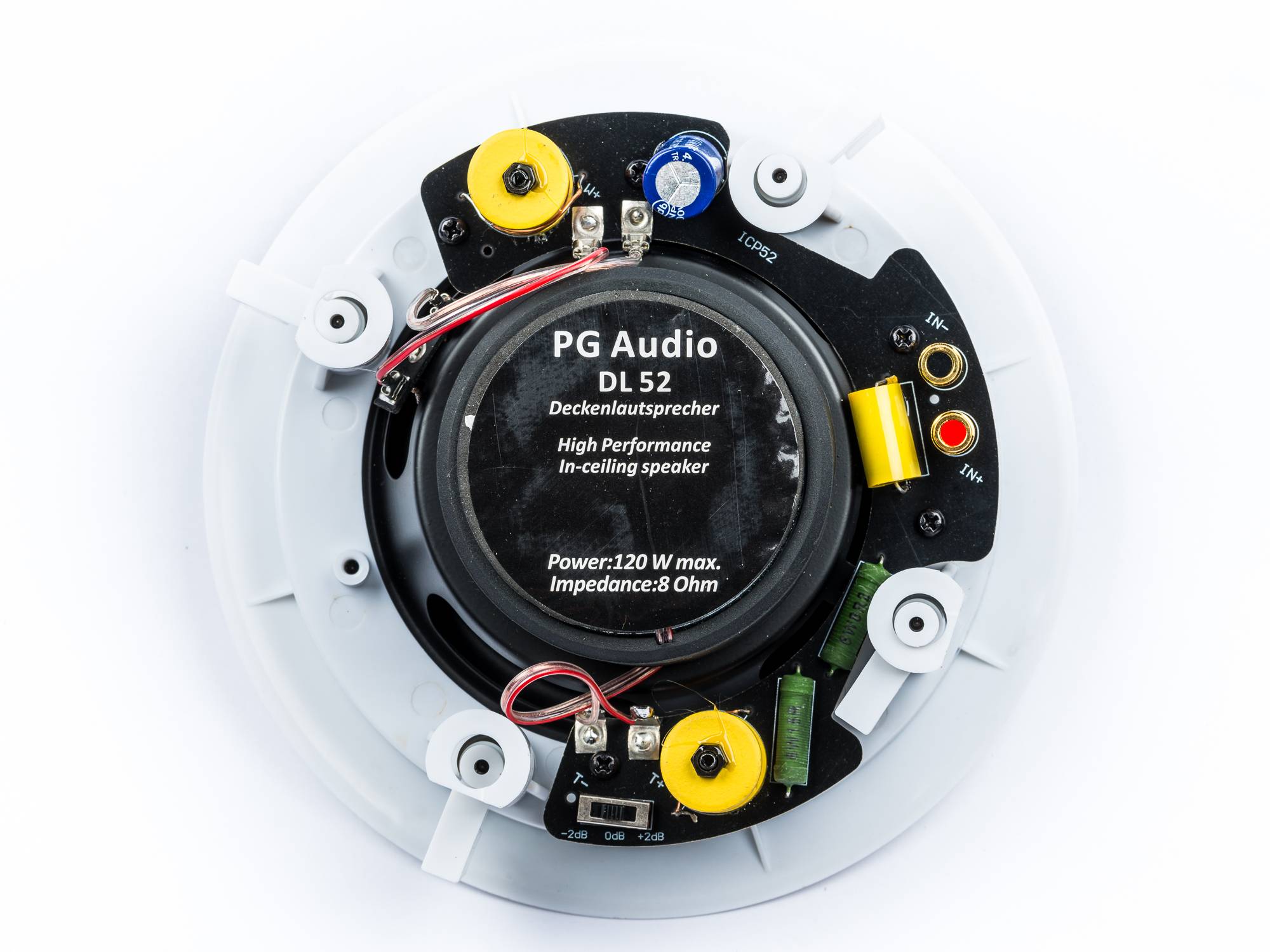 PG Audio DL 52, 2 Wege Decken-Einbaulautsprecher, 60/120 Watt max.weiß, Neu-Ware