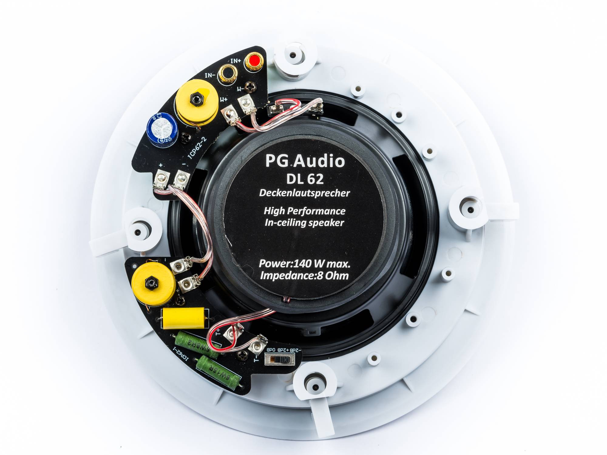 PG Audio DL 62, 2 Wege Decken-Einbaulautsprecher, 70/140 Watt max.weiß, Neu-Ware