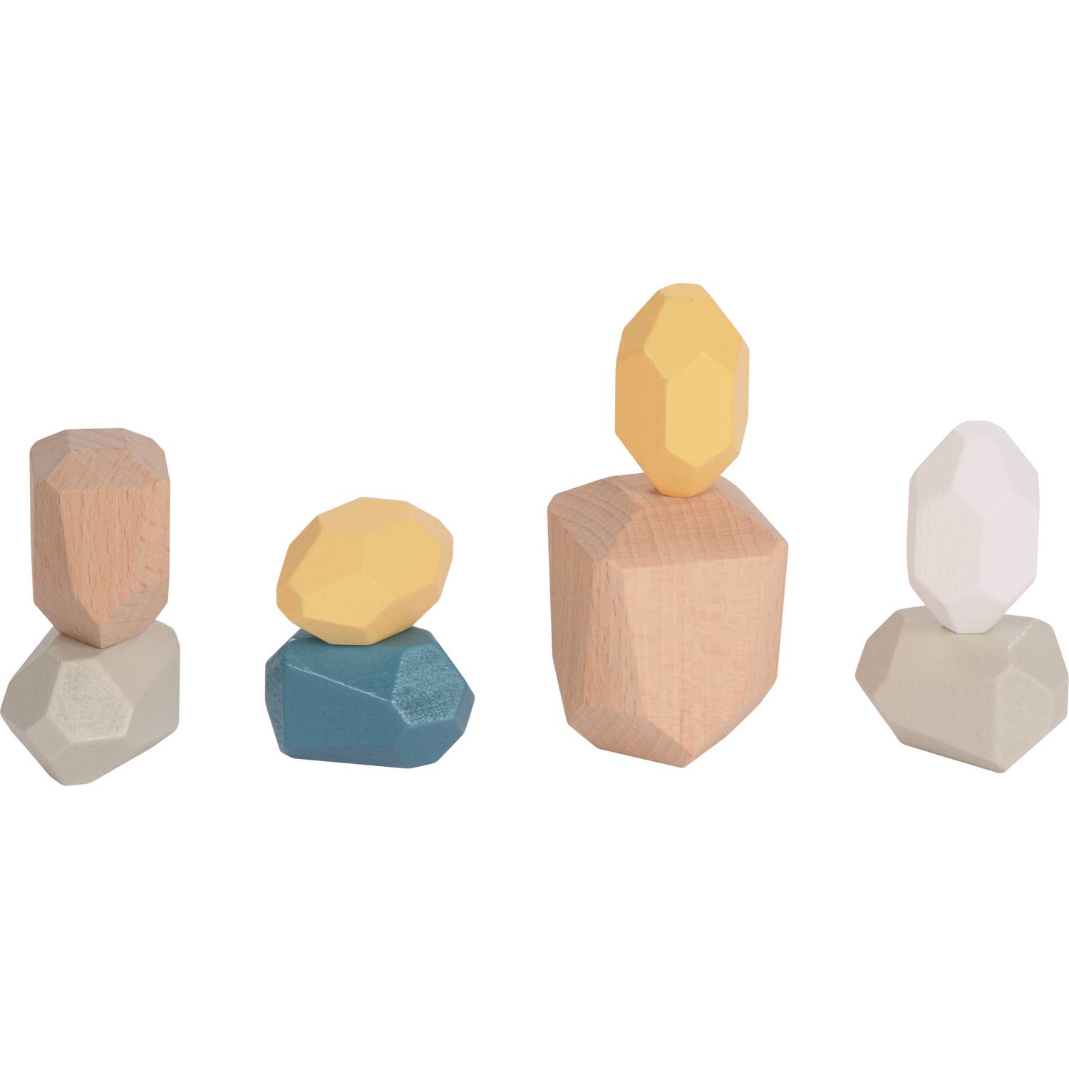 EDUPLAY 120740 Wackelblocks, Birkenholz, bunt, 36-teilig (1 Set)