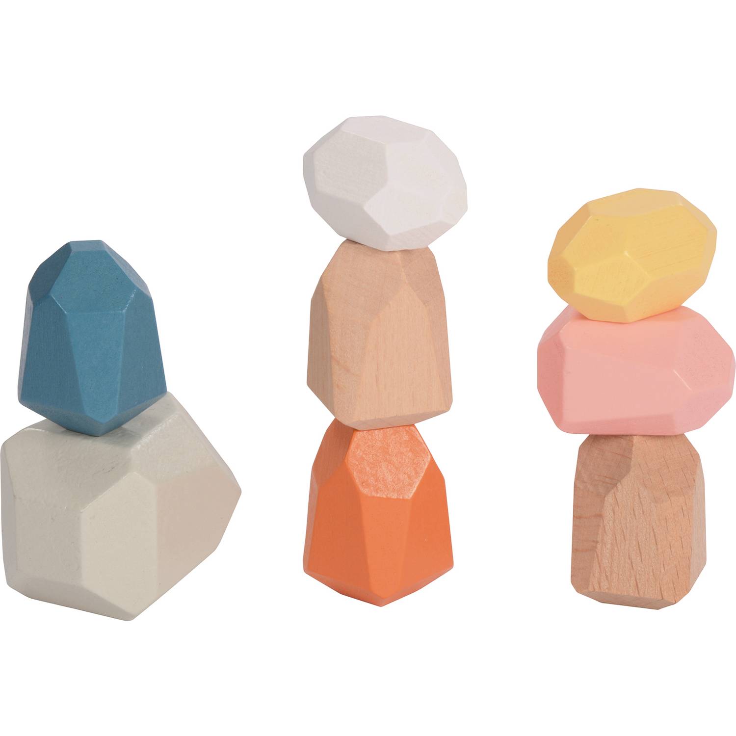 EDUPLAY 120740 Wackelblocks, Birkenholz, bunt, 36-teilig (1 Set)