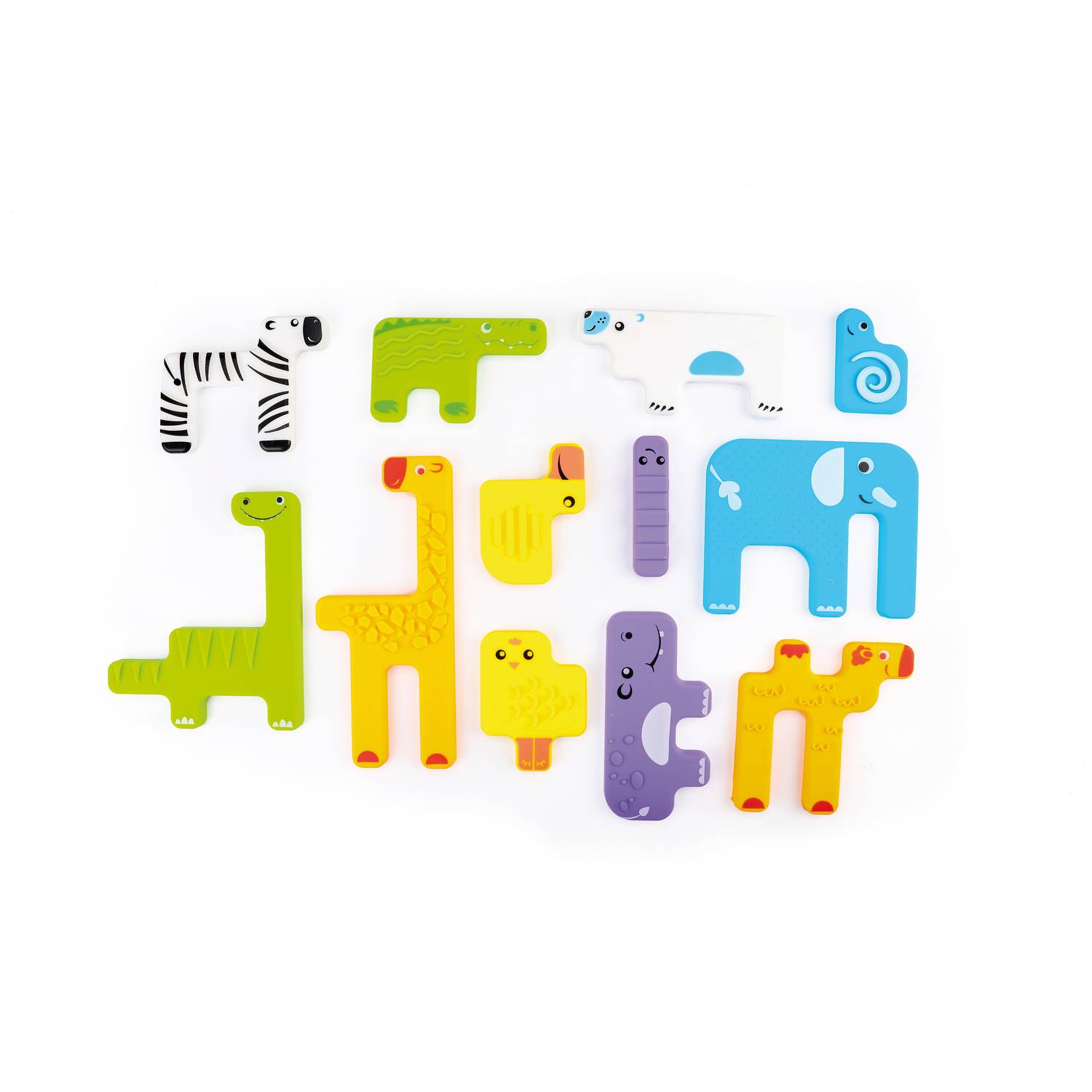 EDUPLAY 120741 Sensorik Puzzle Tiere, bunt, 12-teilig (1 Set)